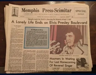 Elvis Presley Newspaper • $8