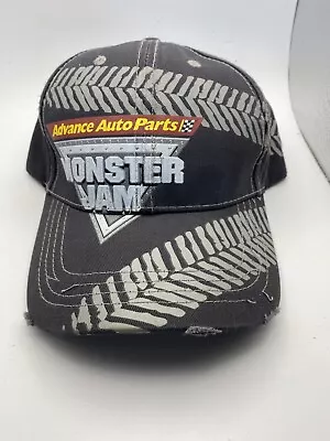 Monster Jam Hat Men Adjustable Strapback Advance Auto Parts Cap Tire Marks • $10