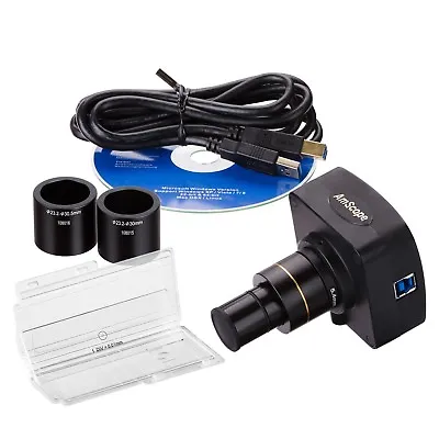 AmScope 5MP USB3.0 Microscope Digital Camera Real-Time Video + Calibration Kit • $249.99
