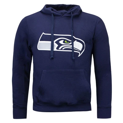 £24.99 • Buy Fanatics Seattle Seahawks Long Sleeve Pullover Navy Blue Mens Hoodie
