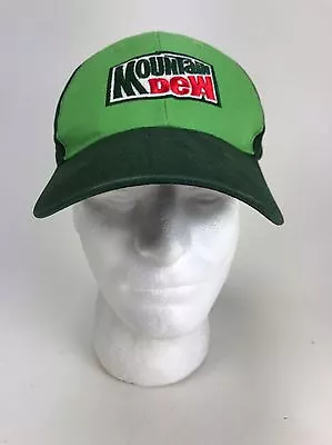 Mountain Dew Thrown Back Strapback Green Hat Cap Fast Free Ship • $20.07