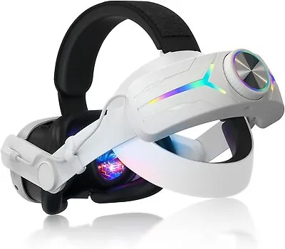 LED RGB Adjustable Head Strap For Meta Quest 3 VR Headset With Battery 8000mAh • $52.49