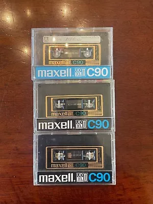 Maxell UD XLII High Position Type II C90 Cassettes - LOT Of 3 - Sold As Blank • $9.99