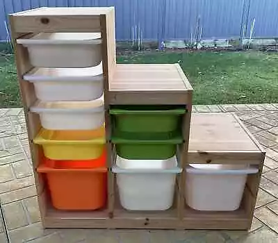 Ikea Pine Trofast Step Stair Style Storage System (Unit 2) • $75