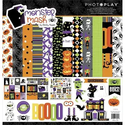 PHOTOPLAY 'MONSTER MASH' 12  Collection Paper Pack + Stickers Halloween MMA2892 • £16.70