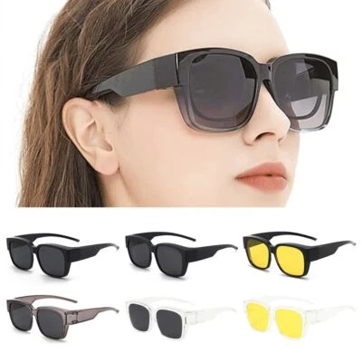 $12.71 • Buy Sun Glasses Square Shades Fit Over Glasses Sunglasses Polarized Wrap Around