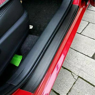 $9.50 • Buy 4x Auto Accessories Carbon Fiber Stickes Car Scuff Plate Door Sill Sticker 2023
