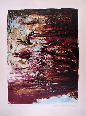 $6995 • Buy ZAO WOU-KI - Lithography Signed Numbered And Dated 1968 - Composition #182