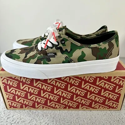 Vans Trainers Unisex 6.5 UK Authentic Camo Camouflage Skater Shoes Sneakers • £39.99