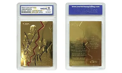 1996-97 JORDAN / PIPPEN FLEER Game Breakers 23K GOLD CARD Signature Series GM 10 • $13.95