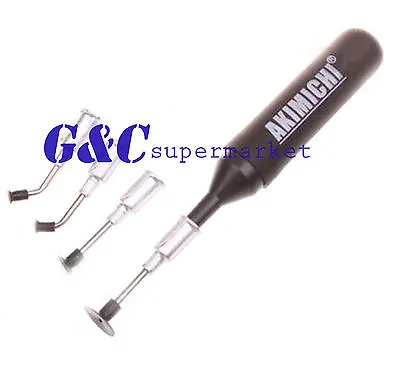 SMD IC Vacuum Sucking Pen Picker Pick Hand Tool 4 Suction Headers For MT-668 • $3.28