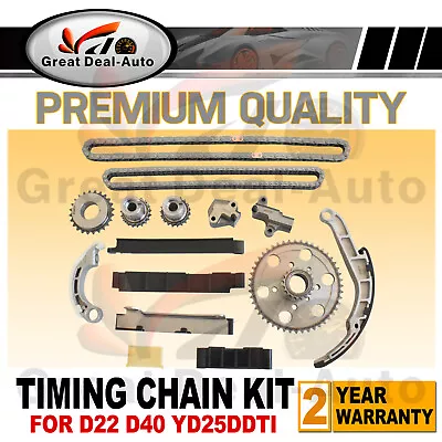 For Nissan Timing Chain Kit Navara D22 D40 Pathfinder R51 2.5L YD25DDTI Diesel • $190