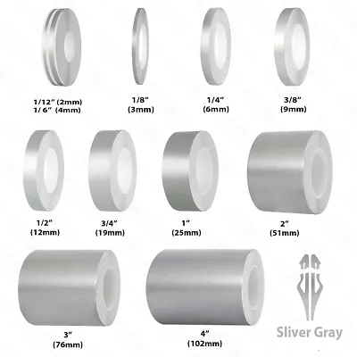 SILVER GRAY Roll Vinyl Pinstriping Pin Stripe Car Motorcycle Tape Decal Stickers • $9.45