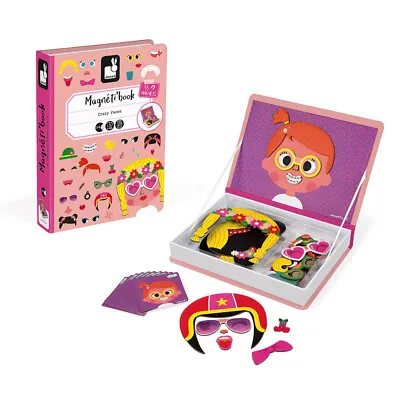 £22.45 • Buy Janod Magnetic Crazy Faces - Children's Girl Themed Pink Magnet Activity Book