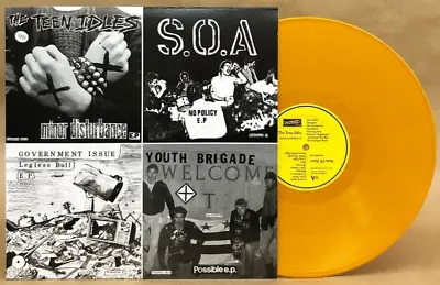 Dischord Records  Four Old 7 S  RARE YELLOW LP Minor Threat Black Flag SOA Punk • $29.99