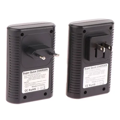 Universal Battery Charger 4-Slot Wall With LED Light For 9V Batterys 1.2V DS • £7.23
