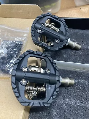 Dual-sided Clipless Or Flat Platform Mountain Bike Pedals Black Fits Shimano SPD • $59.99
