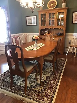 $600 • Buy Dining Room Set-Pennsylvania House Oak Table, Chairs, Hutch And Buffer