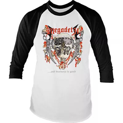 New Megadeth Killing Is My Business Rattlehead Raglan Band T-Shirt Badhabitmerch • $34.89