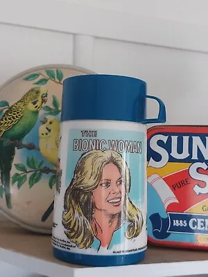 $18 • Buy Bionic Woman Aladdin Travel Mug Thermos Insulated Vintage But Great Condition