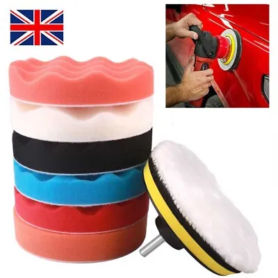 9x 6'' Inch 150mm Car Polisher Polishing Pads Drill Sponge Buffer Waxing Buffing • £8.23