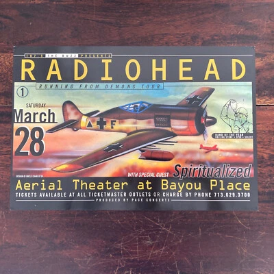 $49.99 • Buy Radiohead Poster 1998 Uncle Charlie’98 Running From Demons Tour Advertisement