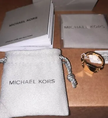 Michael Kors Sterling Silver With Gold Plated Ring Size P • £55