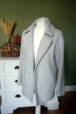 ZARA Grey Basic Blazer Jacket Coat Boxy Boyfriend SIZE S 8 10 • £15