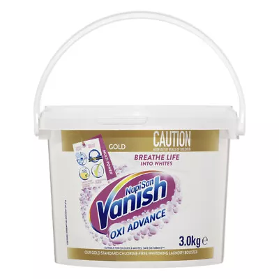 Vanish Napisan Oxi Advance Gold Boost Powder Laundry Cleaning For Whites 3kg • $44