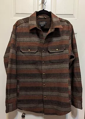 Men's Pendleton Wool Shirt Jacket Snap Closure Size Med Excellent Condition! • $69.90