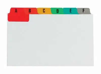 £3.99 • Buy Concord Index Records Guide Cards 24 Positions A-Z Multi-Coloured Mylar Tabs