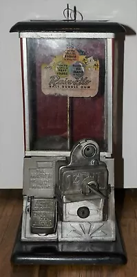 AWESOME Red Vintage 1923 MASTER PENNY 1 CENT GUMBALL GUM VENDING VENDOR MACHINE • $795