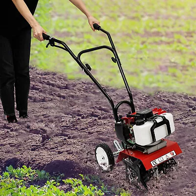 52CC 2Stroke Mini Tiller Cultivator Gas Powered Rototiller Garden Farm Tiller US • $172.90