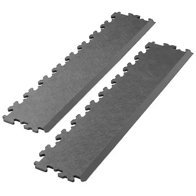 1 X Graphite Heavy Duty Interlocking Edge Ramp - Garage Flooring & Gym Flooring • £3.30