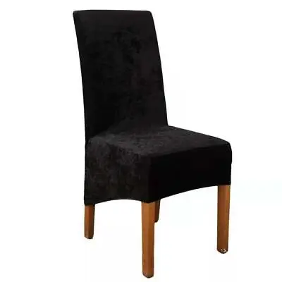 Crushed Velvet Dining Chair Covers Stretchable Christmas Slipcover Decor • £6.99