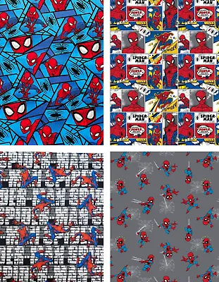 Crafts Fabrics  Mini Spider-Man Marvel Grey 100% Cotton Fabric • £4.99
