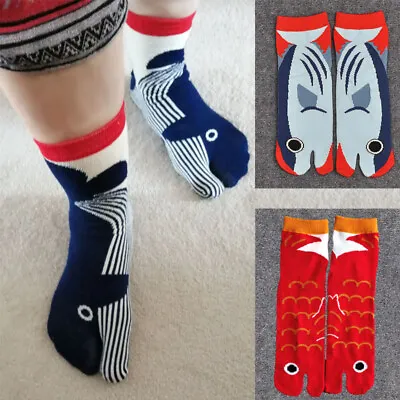 Unisex Unique Novelty Tabi Japanese Two-Toed Flip Flop V Split-Toe Socks 5-7UK • £5.25