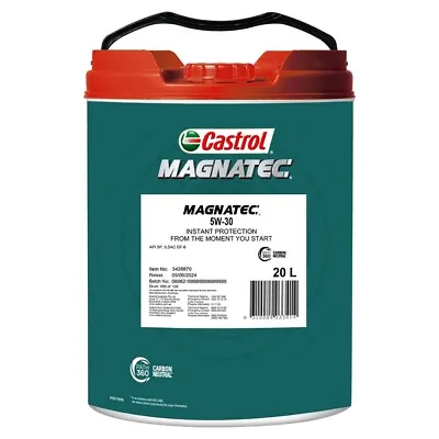 Castrol Magnatec 5W-30 Engine Oil 20L 3428870 • $325.50