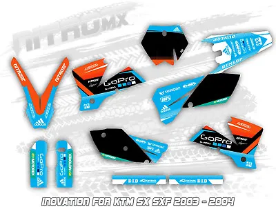 NitroMX Graphic Kit For KTM SX 125 250 SXF 450 2003 2004 Motocross MX Decals • $149.90