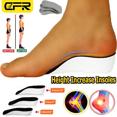 Height Increase Shoe Insole Air Cushion Heel Lift Insoles Pad Taller Invisible • $12.39