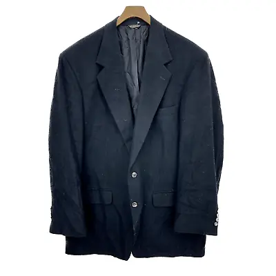 $31.49 • Buy Vintage Bill Blass Mens Camel Hair Black Sport Jacket Blazer Made In USA 