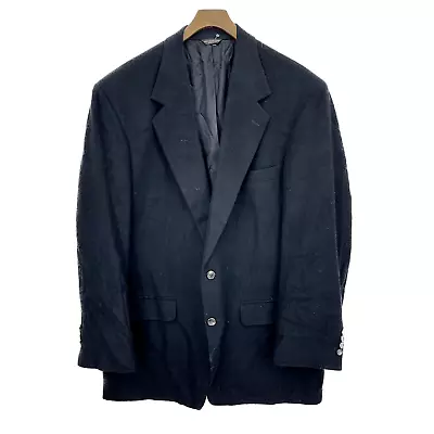 $31.49 • Buy Vintage Bill Blass Mens Camel Hair Black Sport Jacket Blazer Made In USA 