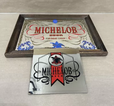 Vintage Lot Of 2 Michelob Mirror Bar Beer Advertising Sign Brewiana • $99