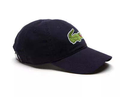 Lacoste 'Big Croc' Cotton Adjustable Cap In Navy  • $69.95