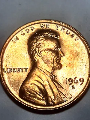 $1.80 • Buy 1969 S  Uncirculated Lincoln Memorial Cent, BU. Free Shipping!