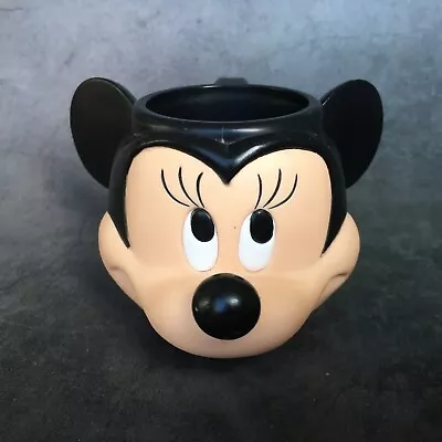 Applause Vintage Disney Mickey Minnie Mouse 3D Head Plastic Mug  • $9.95