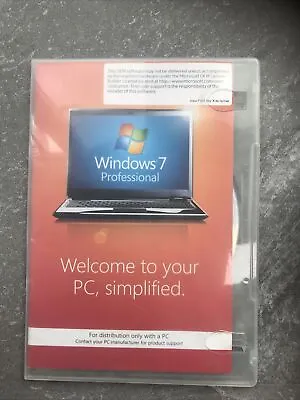 £55 • Buy Microsoft Windows 7 Professional 64 Bit Version Disc.