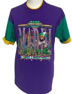 VTG 1991 Mardi Gras New Orleans Short Sleeve T-Shirt Size Large/XL • $38