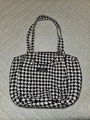 Vera Bradley Houndstooth White & Black Large Purse Tote Double Handles • $20