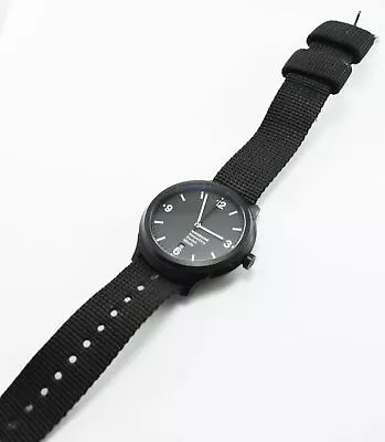 Mondaine Helvetica Black Dial Nylon Strap Mens Watch MH1.B1221.NB • $138.95